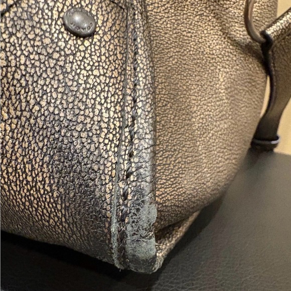 Coach Rhyder 33 Metallic Pebbled Leather Satchel Bag - Picture 7 of 9